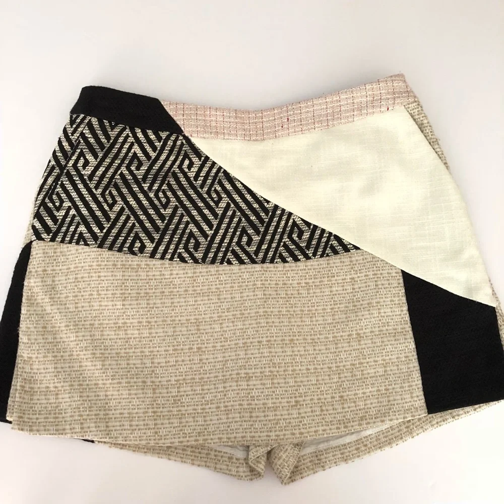Anthropologie Elevenses Tweed Patchwork Skort 249 - Picture 3 of 8